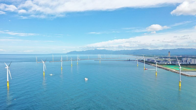 能代市の洋上風力発電所 出典：秋田洋上風力発電株式会社